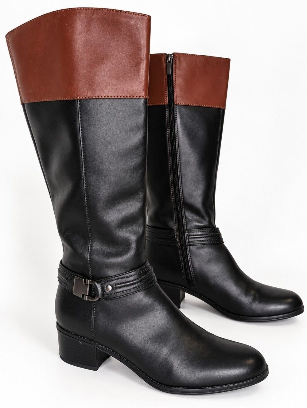 Bandolino Women's Leather Knee-High Boots – Size 9.5 Classic
